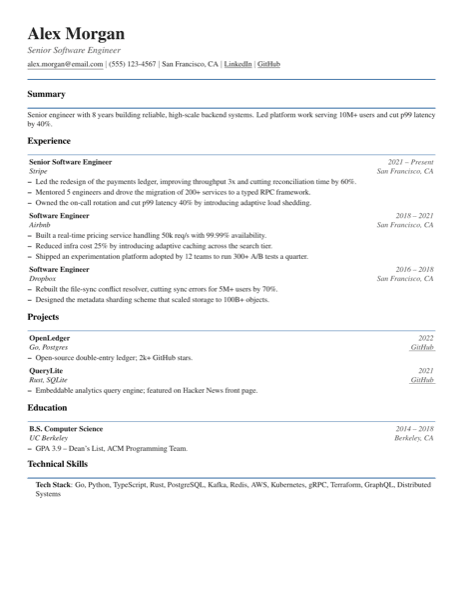 McDowell resume template